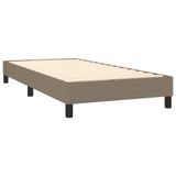 vidaXL Boxspringbed met matras, taupekleurig, 90x200 cm, met stoffen bekleding