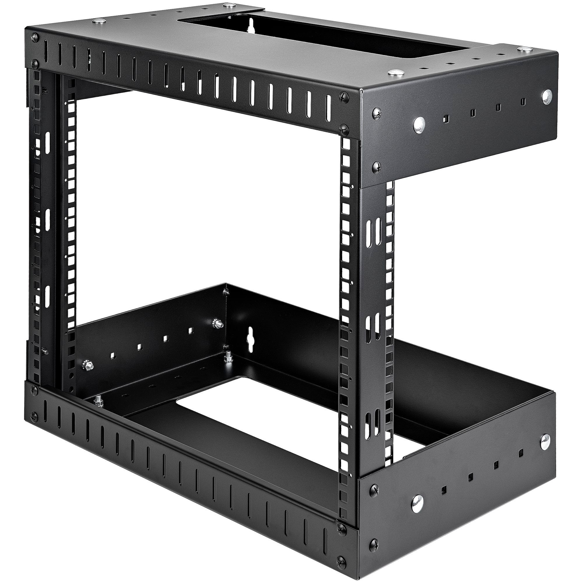 StarTech.com 8U Open Frame Rack - Wandmontage - Verstelbare Diepte - Zwart