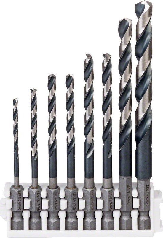 Bosch Impact Control HSS 8-delige Metaalboorset