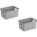 Sunware boîte de rangement Sigma - 5 pièces - Plastique - Gris - 13 litres
