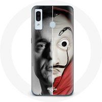 Maniacase Etui voor Samsung Galaxy A30 Berlijn La casa de papel Berlijn Split Masker