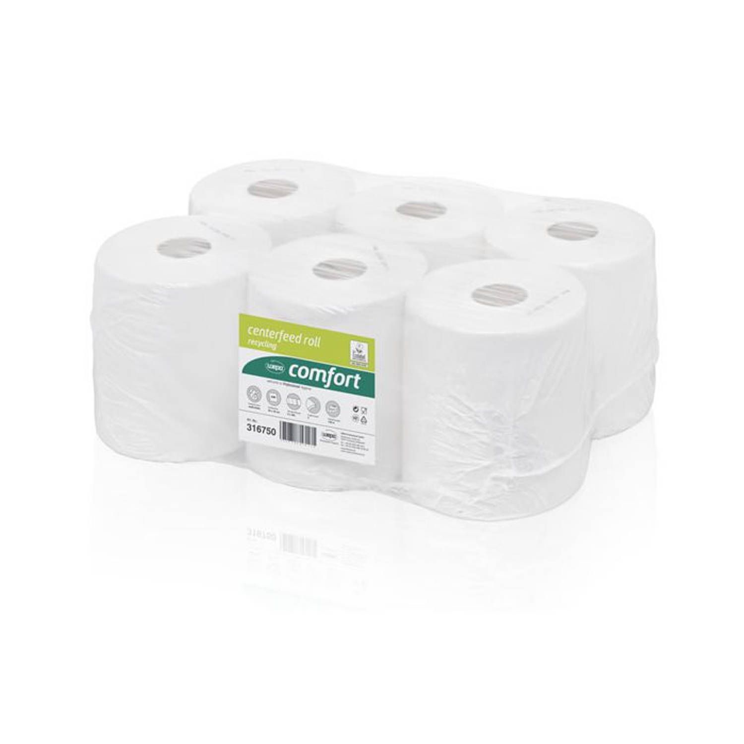 Wepa Comfort Centerfeed Handdoekrol - 2-laags - 138m - Pak à 6 rollen