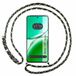 Transparante Oppo Transparante beschermhoes voor de Oppo Reno 12F 4G / 12 F 5G, met koord, groen/goud