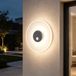 doporro Luminaire extérieur Applique murale d'extérieur, 6W LED Applique murale d'extérieur, 3000K Lampe d'extérieur Murale, Éclairage de jardin ⌀30MM IP65 Gris sable foncé LunaLights