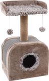 Flamingo Oscar Krabpaal Katten Taupe 45x33x73,5cm