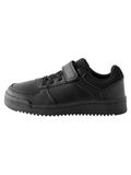 Next - Jongens - Schoolsneakers met elastische veters en 1 klittenbandsluiting en brede pasvorm (G) - Zwart