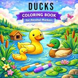 Ducks Ducks Coloring Book for Alcohol Markers