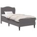 vidaXL Cadre de lit avec tête de lit Gris 90 x 190 cm Simili cuir