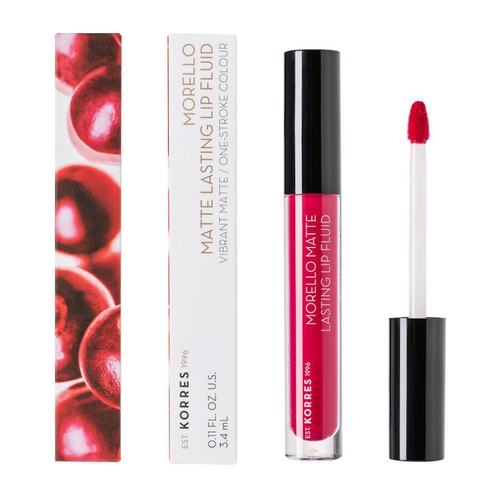 Korres KM Morello Matte Lasting Lip Fluid 29 Strawberry Kiss 3,4 ml