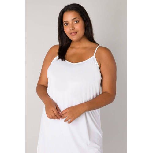 Base Level Yanira Curvy Slip Dress - White
