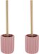 Tendance Toiletborstel Ibiza - Rose - Polyresin - 2 pièces
