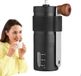Merkloos Wan GmbH Handmatige Koffiemolen - Koffiemolen met slinger - Verse Koffie Zetten - Instelbare Maalgraad - 12 cm - Zwart