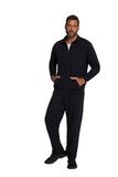 JP 1880 Heren Joggingpak 2-delig Loungewear Jasje en Broek Zwart Katoen 8XL