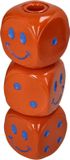 HD Collection Bougeoir Dice Polyresin 7.5x7.5x22.5cm Orange