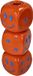 HD Collection Bougeoir Dice Polyresin 7.5x7.5x22.5cm Orange