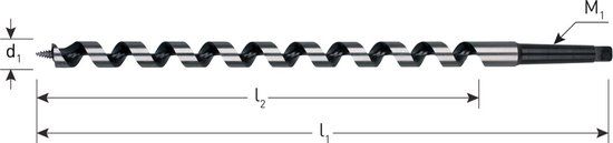 Rotec Slangenboor GOLD-LINE, MK 2, ø12x250x320 Azobé