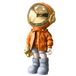 Dosker Astronautenbeelden van polyhars, oranje figuur, kamerdecoratie voor mannen, kantooraccessoires, tafeldecoratie, woonkamer, kantoor, bibliotheek