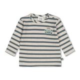 Feetje longsleeve Beep Beep zeegroen/ecru
