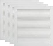 vidaXL - Kastdeuren - met - lamellen - 4 - st - 61,5x59,4 - cm - grenenhout - wit