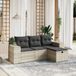 Maison Exclusive - Ensemble de meubles de jardin 4 pièces avec canapé et coussins, gris clair, en polyrotin