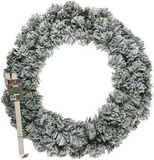 Couronne de Noël 60 cm - vert - enneigé