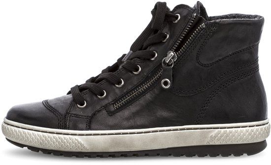 Gabor Dames Veterschoenen - zwart - Maat 38.5 - Leer - Sneaker