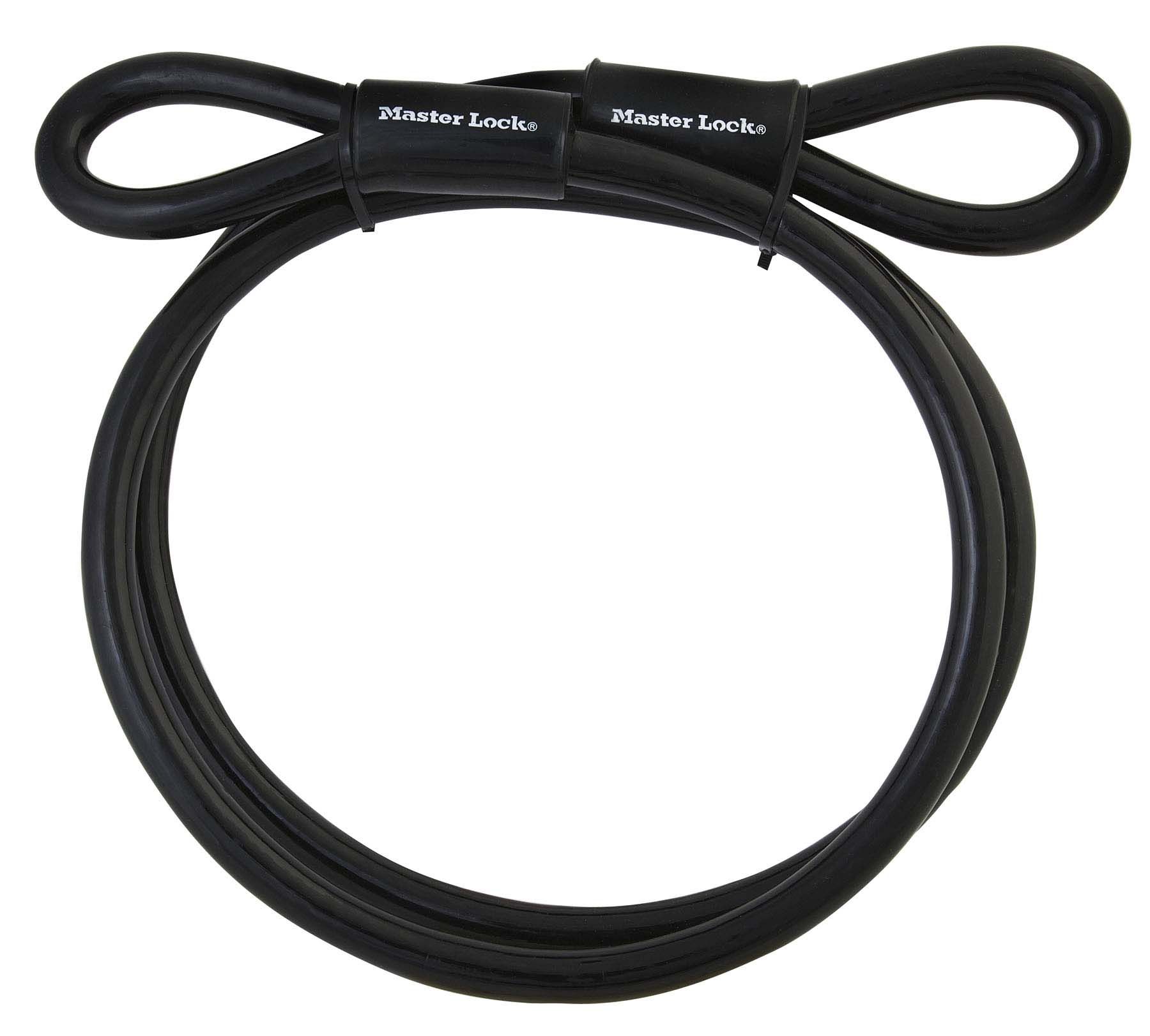 Masterlock Kabel - 4,5 m - 10 mm - Zwart