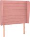 vidaXL Hoofdbord met randen fluweel roze 83x23x118/128 cm