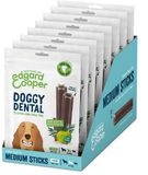 Edgard & Cooper Snack voor honden, natuurlijke tandenstok, 8 x 7 (8 stuks), kauwstaafjes, tandhygiëne, lange kauwtijd, frisse adem (appel en eucalyptus, medium)