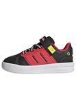 adidas unisex - barn Lightorama Court Children Shoes, core black/lucid red/Solar Lemon, 35 EU
