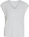 VILA VIMODALA T-shirt Korte Mouw Basic V-hals Top Stretchy Top Effen Wit XS