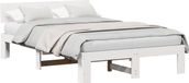 vidaXL Bedframe met hoofdeinde Wit 120 x 190 cm Massief grenenhout