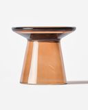 HEMA Plateau ⌀9x3cm Verre décoratif brun
