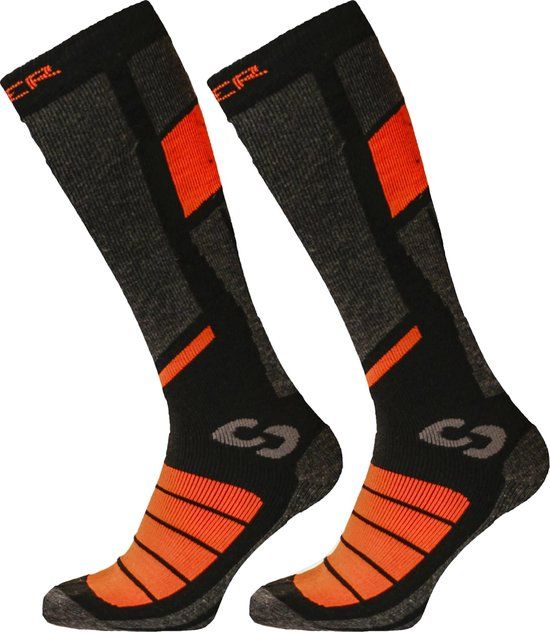 SINNER PRO SOCKS II DOUBLE PACK - Zwart-ORANGE - Unisex - Maat 45-47