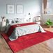Mia's Teppiche Olivia Tapijt woonkamer rood 240x340 cm modern zacht effen pluizig laagpolig (19 mm) antislip wasbaar tot 30 graden, 100% polyester