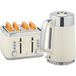 Mobliva Bouilloire 2200W 1.7L avec Grille-pain 4 Tranches Crème