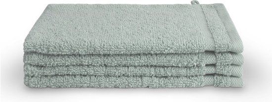 Byrklund Washandjes - Bath Basics - 4-delig - 16x21 cm - 100% Katoen - Zeeblauw