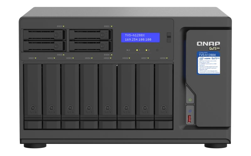 QNAP TVS-h1288X NAS Tower - Intel Xeon W-1250 - 16GB RAM - 12 Bay - Black
