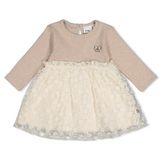 Feetje jurk Dress to Impress taupe/ecru