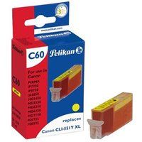 Pelikan C60 - geel - inktcartridge (alternatief voor: Canon CLI-551Y XL)