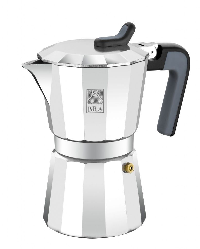 Bra DE LUXE 2 COFFEE MAKER - Zwart, Roestvrijstaal - 12 kopjes