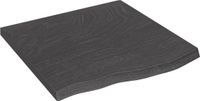 vidaXL Wastafelblad 60x60x(2-4) cm behandeld massief eikenhout donkerbruin