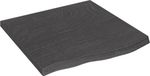 vidaXL Wastafelblad 60x60x(2-4) cm behandeld massief eikenhout donkerbruin