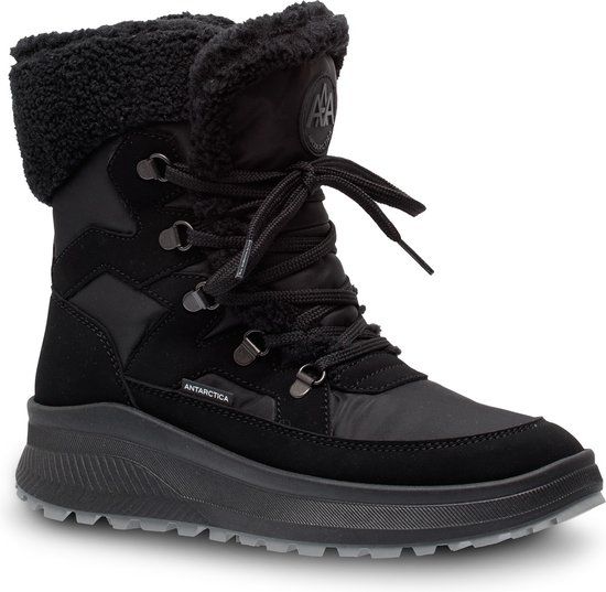 8722 Snowboots Vrouwen - Maat 37 - Zwart - Suède
