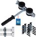 KOTARBAU® 10 Stuks Pijpbeugelset, Trillingsdempende Buisklem, 3/8", Dubbel, Gegalvaniseerd Staal, Pijpbeugel met Rubberen, Installatiebeugel, met Plug, Buisbeugel, Zwart Zilwer