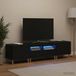 Maison Exclusive - Ensemble de 3 meubles TV LED Delft noir bois d'ingénierie