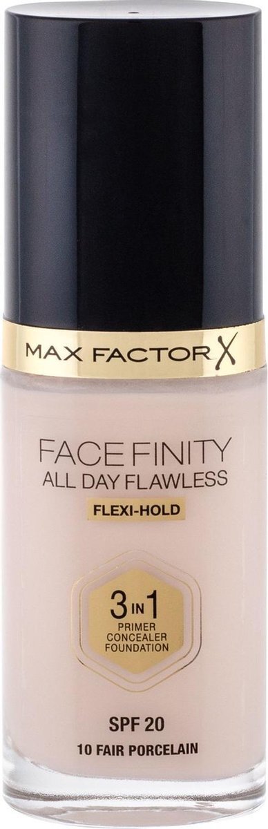 Max Factor Facefinity All Day Flawless 3 in 1 Flexi Hold Foundation - 10 Fair Porcelain