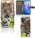 B2Ctelecom OPPO Reno8 Telefoonhoesje met Pasjes Baby Luipaard