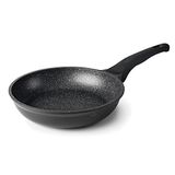 Lacor Eco Stone pan, drielaagse antiaanbakpan, gegoten aluminium, ergonomische handgreep, geschikt voor inductie en alle warmtebronnen, Ø 30 cm, milieuvriendelijk en zonder PFOA