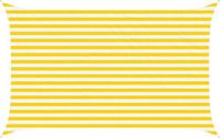 vidaXL Zonneschaduw Geel en Wit 2,5 x 4 m 100% Polyester Oxford